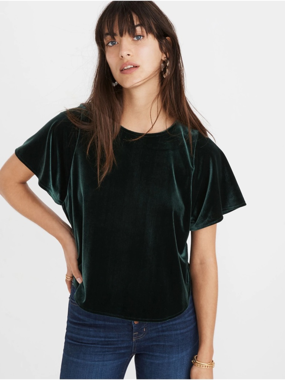 Madewell Velvet Butterfly Top